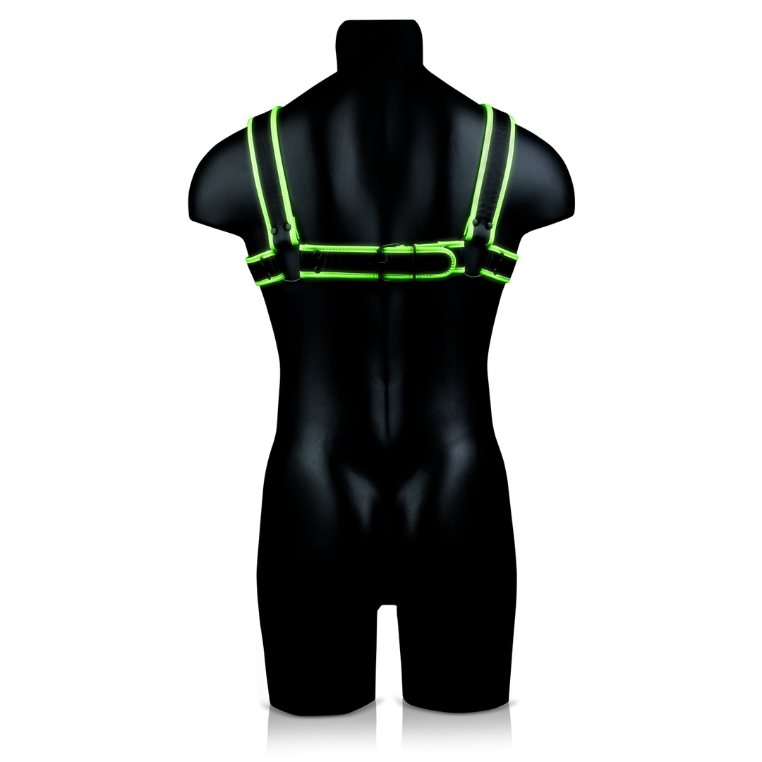 Borst Bulldog Harnas - Glow in the Dark - S/M