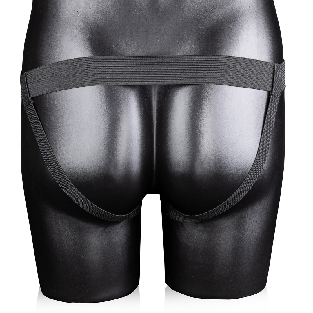 Ouch! - Twisted Hollow Strap-On - 20 cm - Zwart