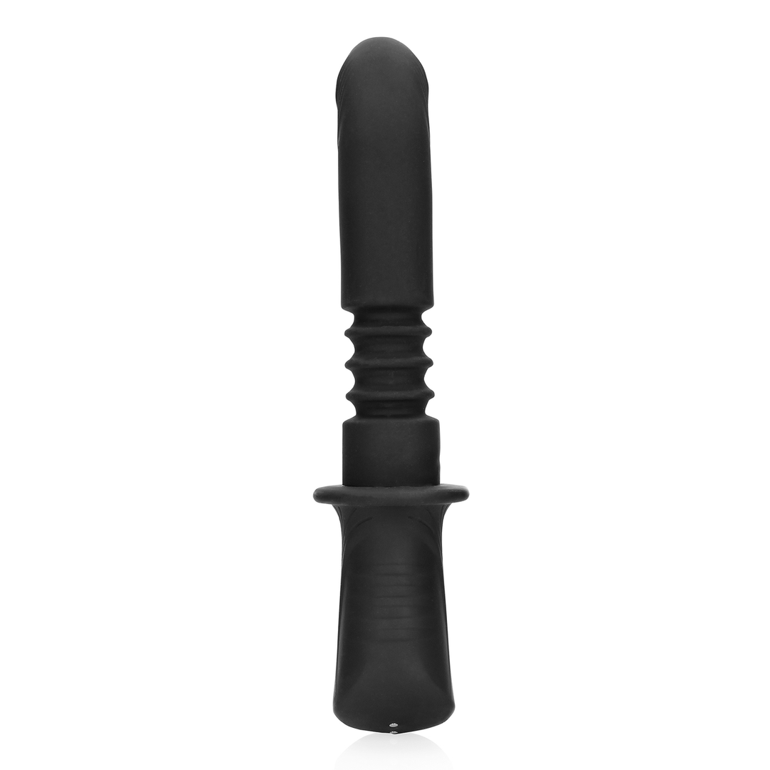 Handheld Vibrerende en Duwende Seksmachine - Zwart