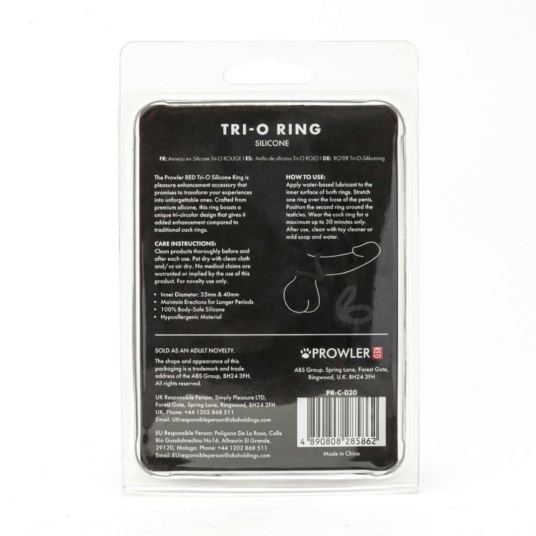 Prowler Red - Tri-O Siliconen Ring - Zwart