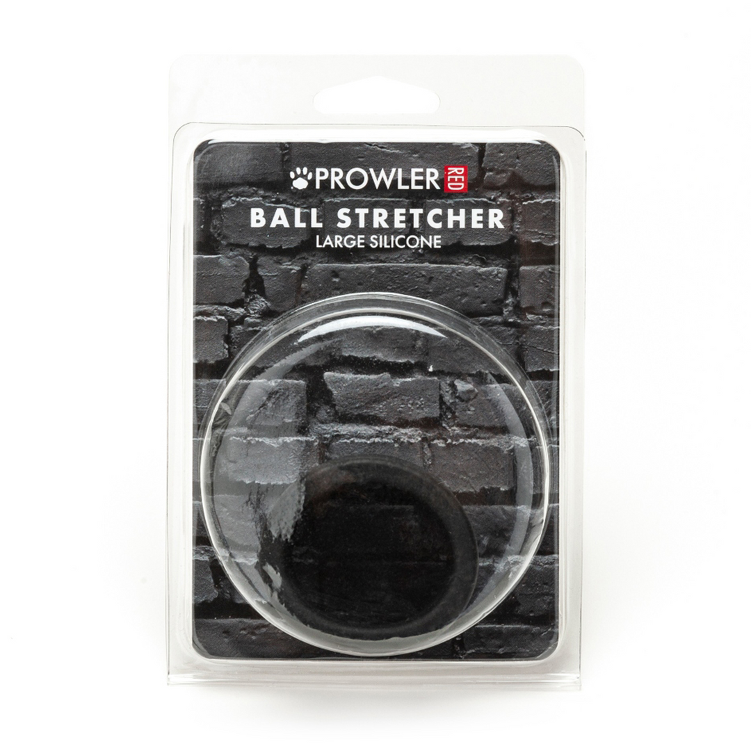 Prowler Red - Siliconen Ball Stretcher - Groot - Zwart