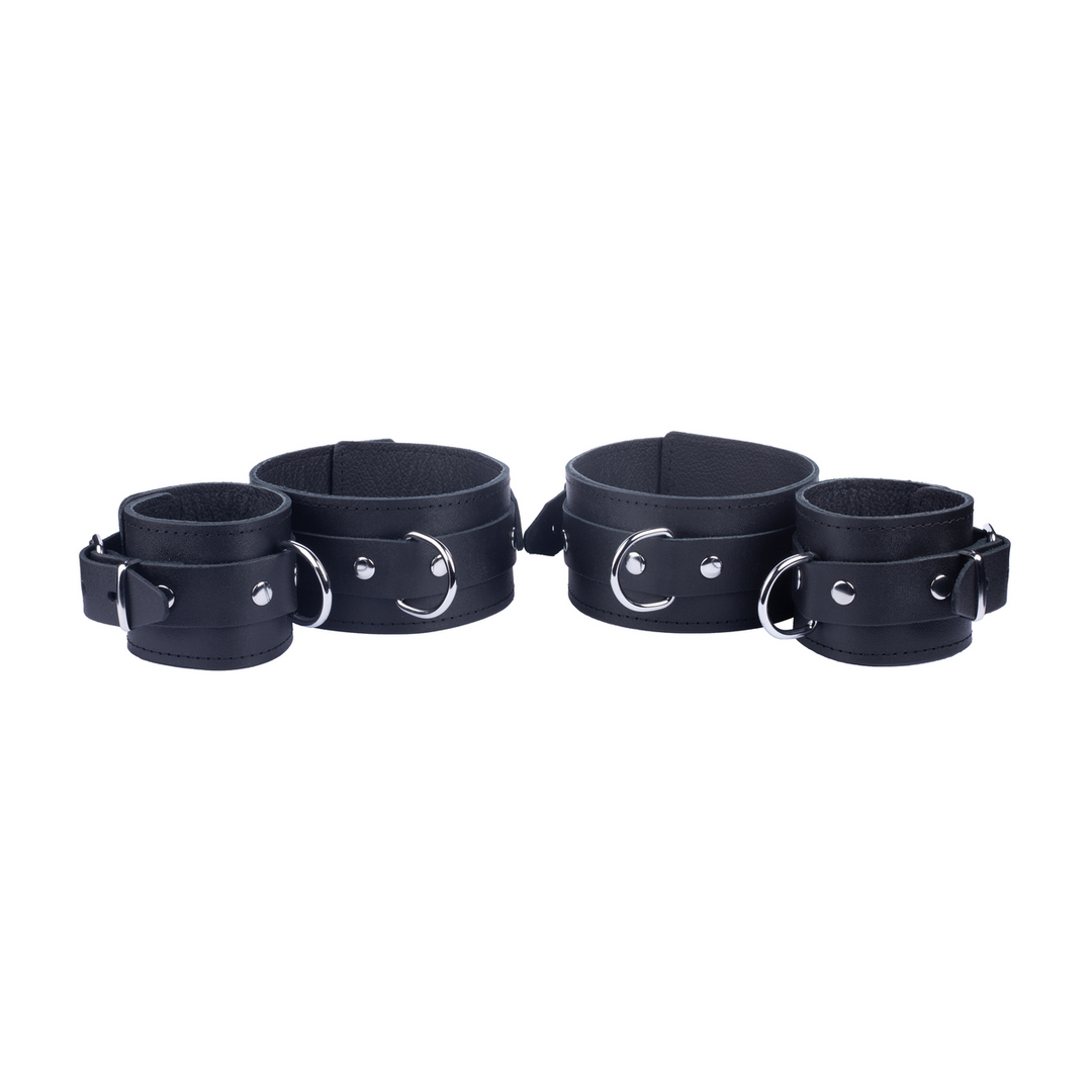 Leren Arm- en Onderarmbeperkingen - Zwart