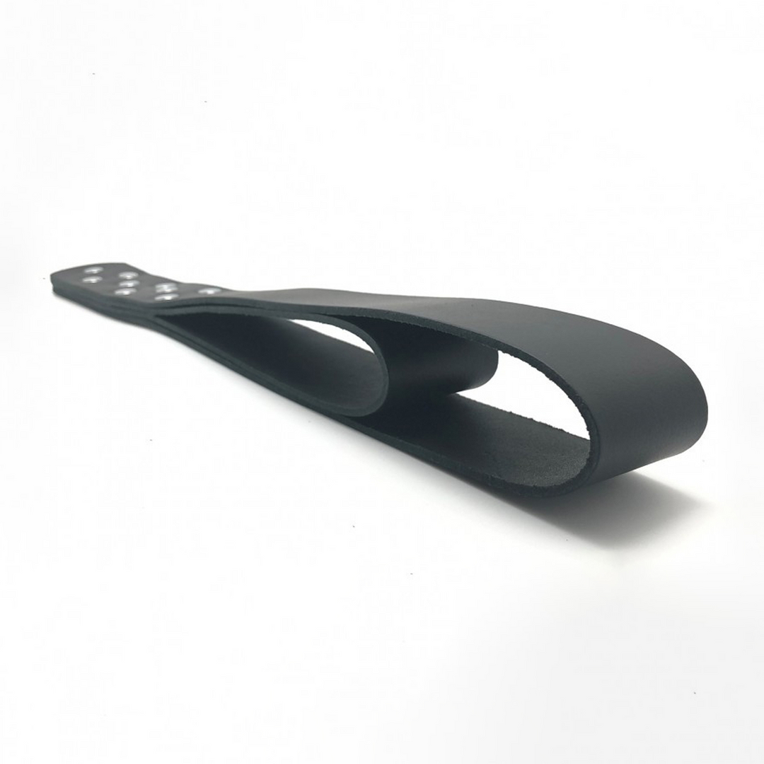 Leren Dubbele Peddel - 44,5 cm - Zwart