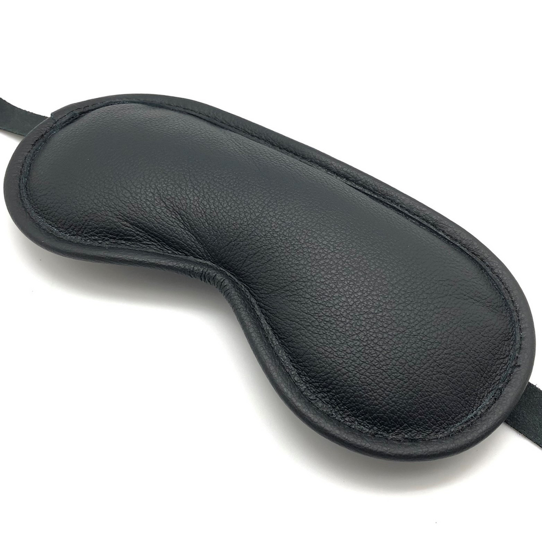 Blind Up - Gevoerde Leren Oogmasker - Zwart