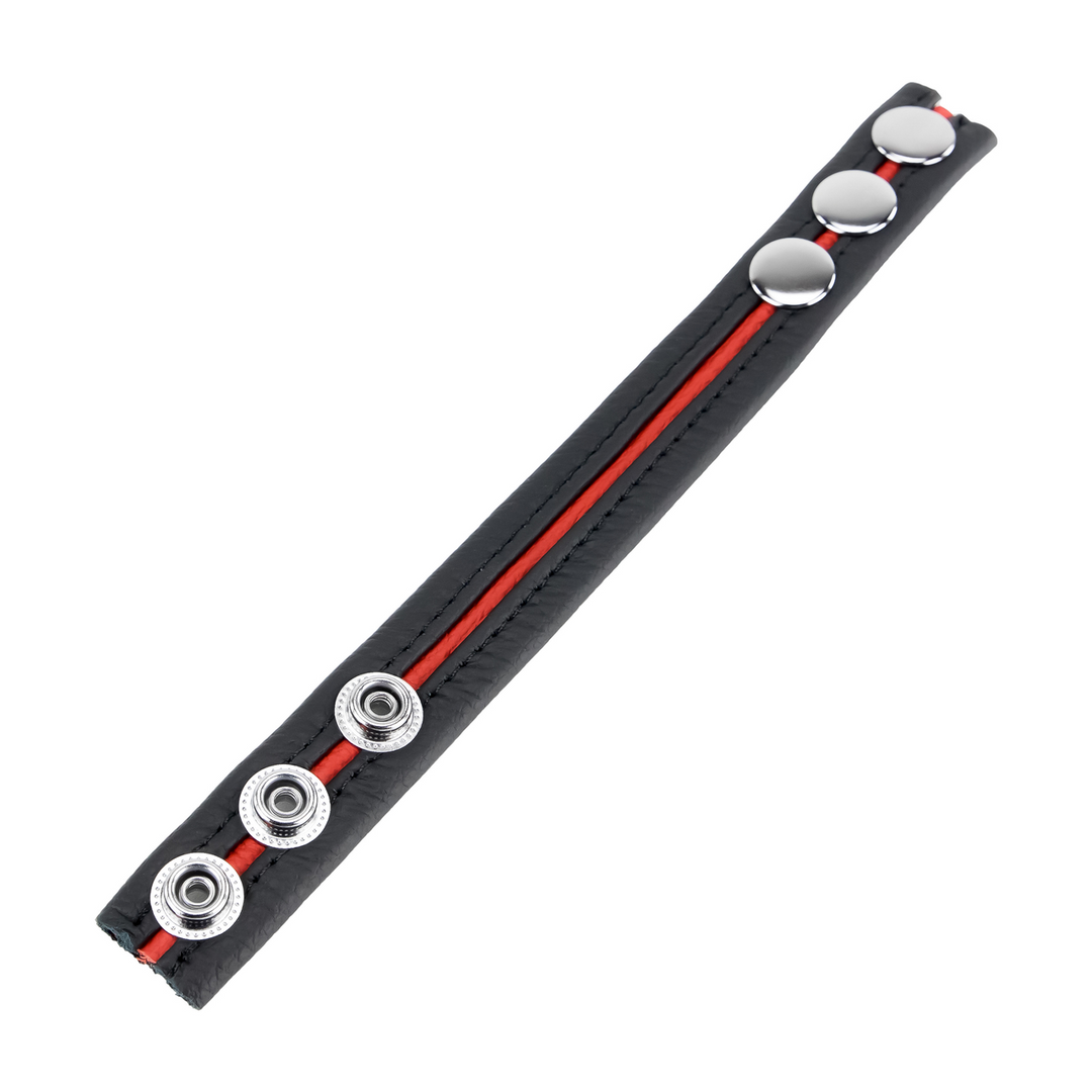 Verstelbare Leren Cockring - Rood
