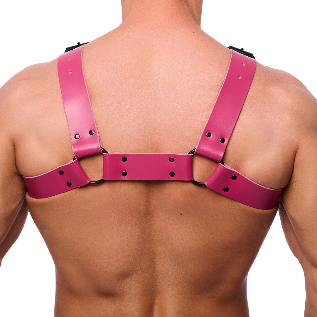 Bulldog Leren Harnas - S/M - Roze