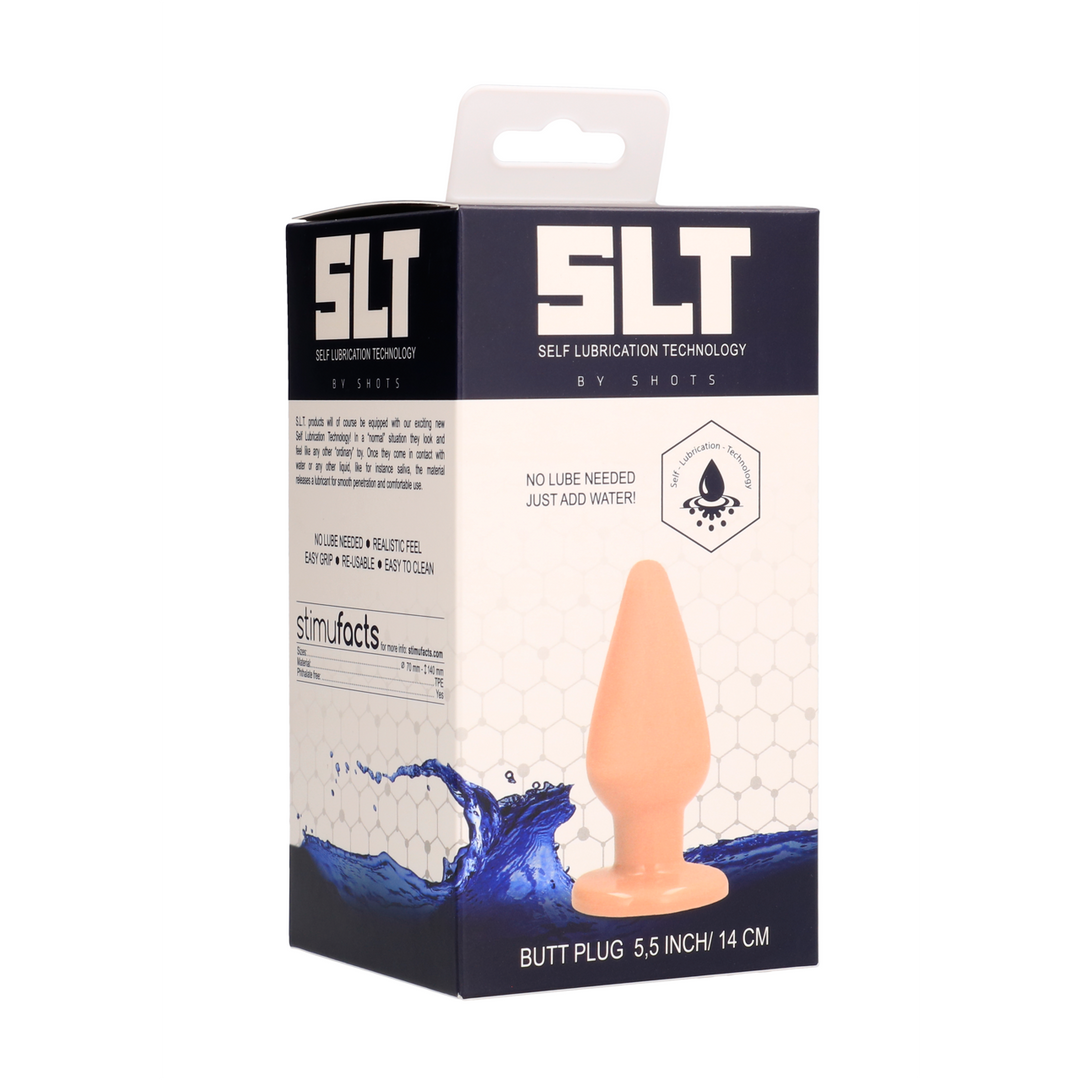SLT - Zelfsmerende 5 Inch Buttplug - Vleeskleurig.