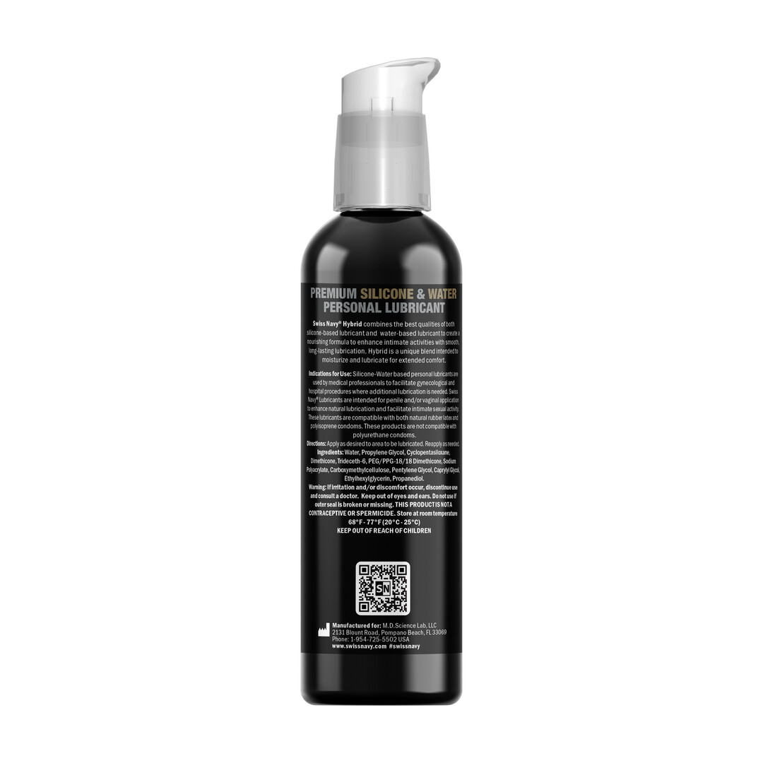 Swiss Navy - Hybrid - Premium Siliconen en Water Hybrid Glijmiddel - 4 fl oz / 118 ml