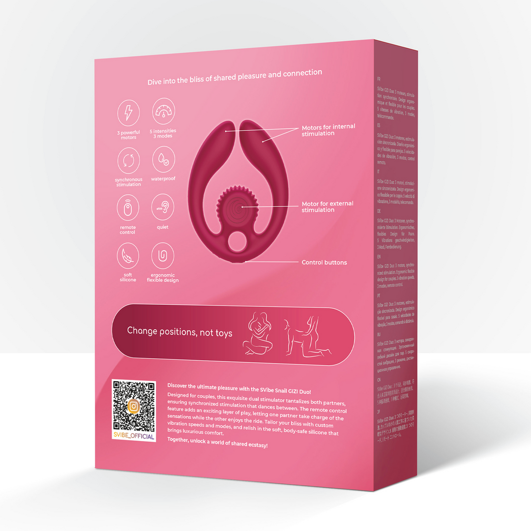 Snail Vibe - GIZI Duo - Dual Couples Stimulator - Bordeauxt