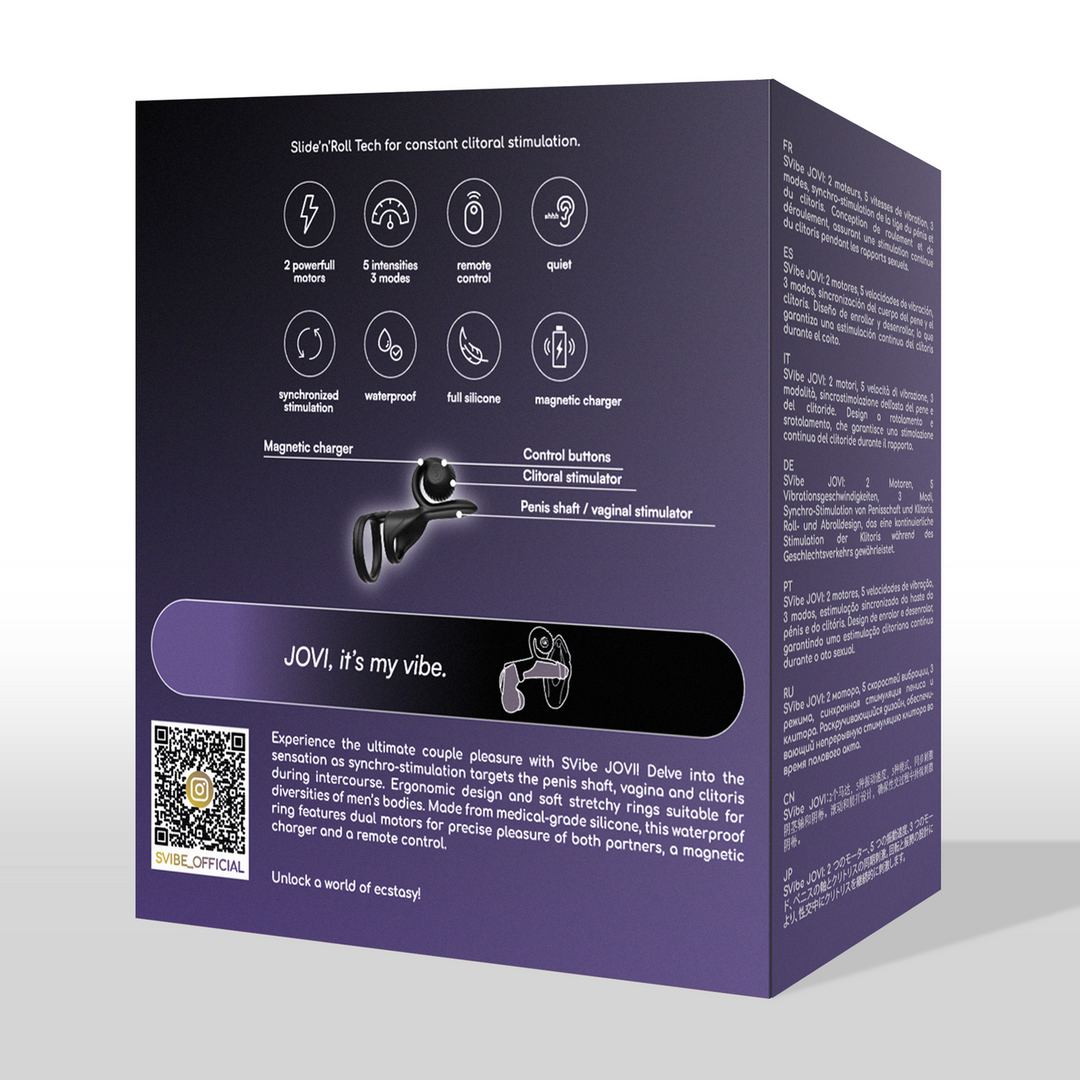 Snail Vibe - JOVI - Dual Couples Ring Stimulator - Zwart