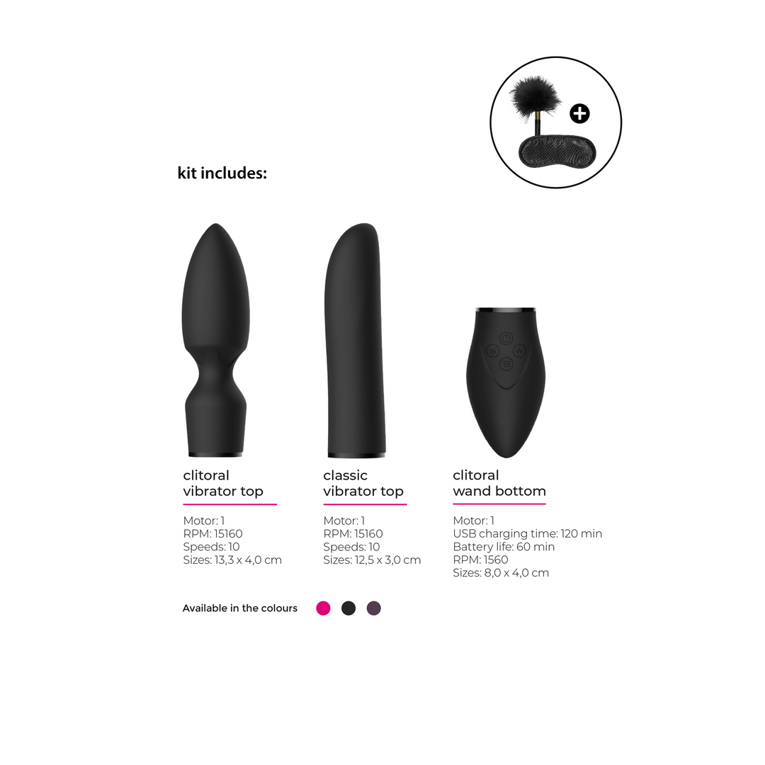 Switch - Pleasure Kit #4 - Vibrator with Different Attachments