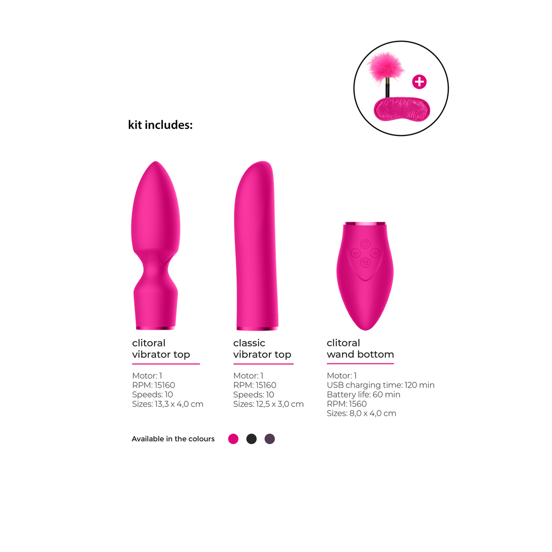 Switch - Pleasure Kit #4 - Vibrator with Different Attachments