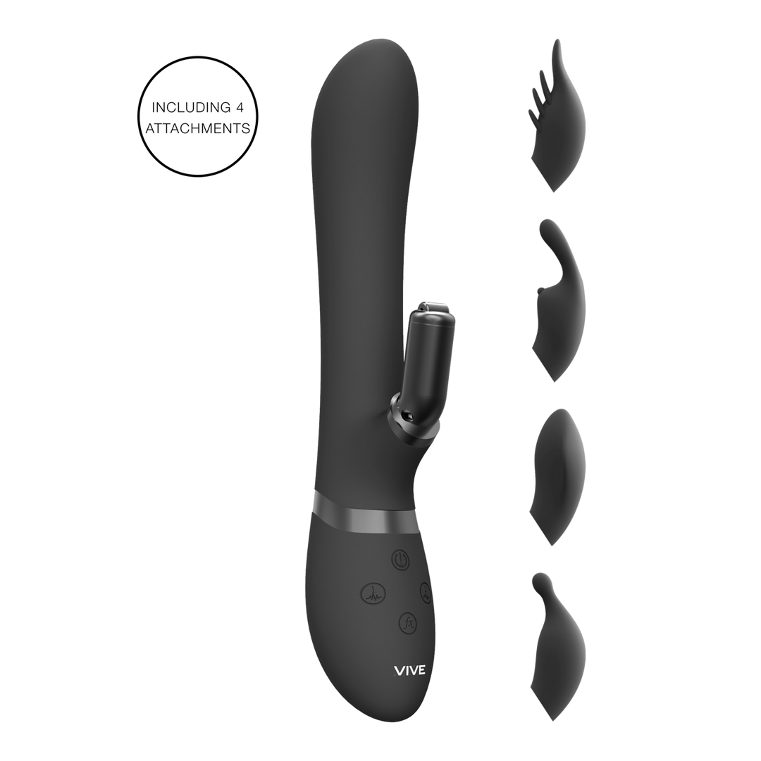 VIVE - Chou - G-Spot Rabbit  Clitoral Stimulator - Zwart