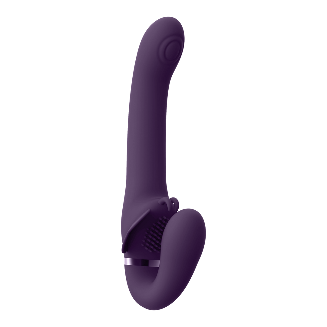 VIVE - Satu - Pulse-Wave en Vibrerende Strapless Strapon - Paars
