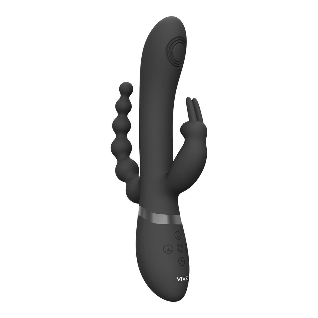 VIVE - Rini - Pulse Wave  Vibrerende Dubbele Penetratie Rabbit - Zwart